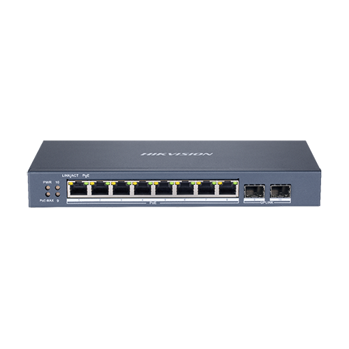 img6488large Switch 8 porturi Gigabit PoE, 2 port SFP uplink, SMART Management - HIKVISION DS-3E1510P-SI - imagine 1