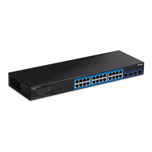 img6783large Switch Web Smart Management 24 porturi Gigabit, 4 porturi SFP+ 10G - TRENDnet TEG-30284 - imagine 1