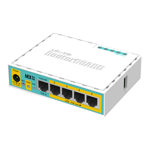 img6905large Router hEX PoE Lite, 5 x Fast Ethernet 4 x PoE, RouterOS L4 - Mikrotik RB750UPr2 - imagine 1
