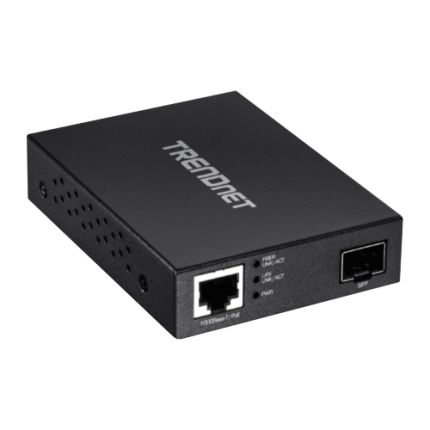 Media Convertor POE Gigabit - SFP fibra optica - TRENDnet TFC-PGSFP