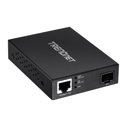img7416large Media Convertor POE Gigabit - SFP fibra optica - TRENDnet TFC-PGSFP - imagine 1