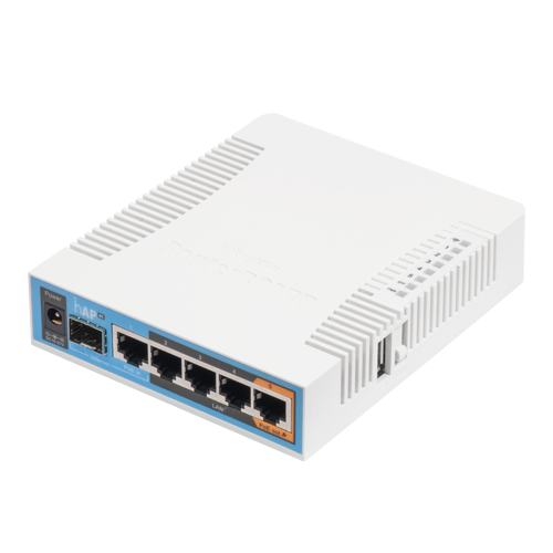 img7572large hAP ac, 5 x Gigabit, 802.11b/g/n 2.4Ghz, 802.11ac 5GHz, SFP, USB - MikroTik RB962UiGS-5HacT2HnT - imagine 1