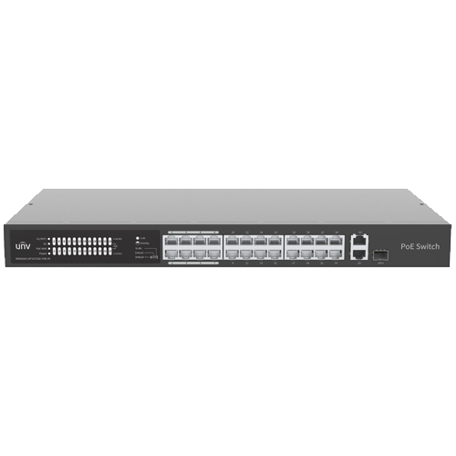 img8220large Switch 24 porturi PoE, uplink 2 porturi combo, 1 port RJ45 Gigabit + 1 port SFP - UNV NSW2020-24T1GT1GC-POE-IN - imagine 1