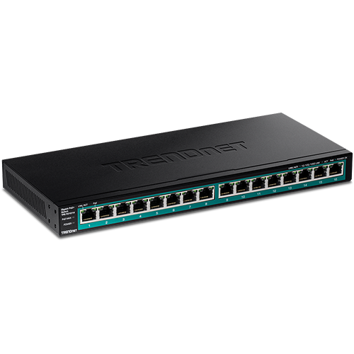 img8363large Switch 16 porturi Gigabit PoE/PoE+ 120W - TRENDnet TPE-TG161H - imagine 1
