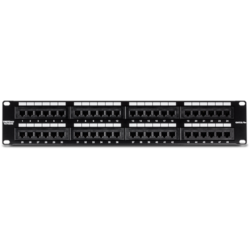 img9893large Patch Panel 48 porturi RJ45 UTP 19', Cat5/5e - TRENDnet TC-P48C5E - imagine 1