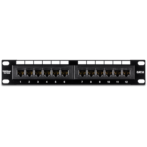 img9899large Patch Panel 12 porturi RJ45 UTP 10', Cat6 - TRENDnet TC-P12C6 - imagine 1