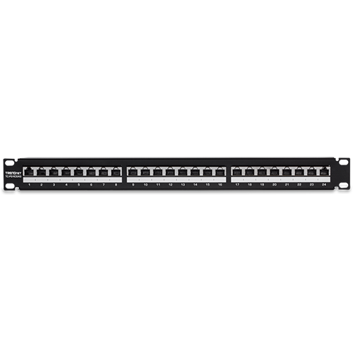 img9974large Patch Panel 24 porturi RJ45, Cat6a, Ecranat, 1U - TRENDnet TC-P24C6AS - imagine 1