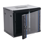 Rack perete 9U 19' 600x450, capacitate incarcare 60 Kg, negru - ASYTECH Networking ASY-9U-6045WL - imagine 2