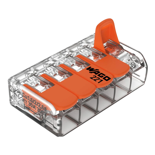 img23124large Conector derivatie 5 fire, max. 6 mm² (15 buc.) - WAGO 221-615 - imagine 1
