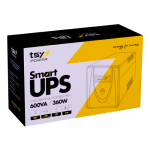 UPS TSY Power, 600VA/360W, LCD, AVR-Repornire automata, Management, 2 x Schuko, 2 x RJ45, 1 X USB type B TSY-MP-0K6-LCD - imagine 3