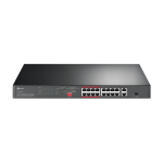Switch 16 x RJ45 10/100 Mbps PoE, 2 x RJ45 1G, 1 x combo SFP 1G, Buget PoE 150W, Unmanaged - TP-Link TL-SL1218P