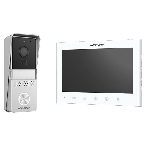 img38210large Kit videointerfon analogic 7inch, camera, conectare 2 fire - HIKVISION DS-KIS102-P-Aparent - imagine 1