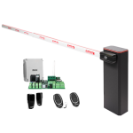 KIT complet bariera acces AUTO / 4 m, montaj universal ST/DR, lampa+brat cu semnalizare - MOTORLINE TURBO-4+SIG75HT-4-KIT