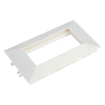 Rama alba dubla pentru aparataj 45x45 mm (4 module) - DLX DLX-102-12 - imagine 2