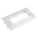 Rama alba cvadrupla pentru aparataj 45x45 mm (8 module) - DLX DLX-102-14 - imagine 2