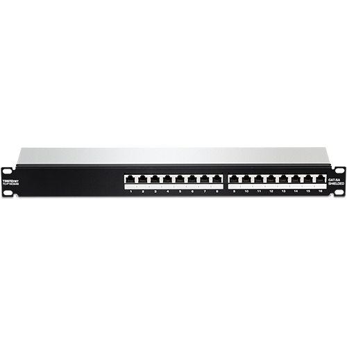 img9953large Patch Panel 16 x RJ45 UTP, Cat6a, Ecranat, 1U - TRENDnet TC-P16C6AS - imagine 1